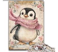 Jigsaw Puzzles 2000 Pieces for Adults Teens Penguin Wearing A Scarf Brain Intelligence Challenge Addictive Toys Funny Gift for Ages 14+ 70x100cm