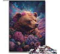 Jigsaw Puzzles 2000 Pieces for Adults Teens Rose Brown Bear for Age 14+ Challenging To Complete But Fun And Humorous Great Gifts And Toys 70x100cm