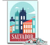 Jigsaw Puzzles 2000 Pieces for Adults Teens Salvador Brazil, Toys Educational Games Stress Relieving Enhance Love between Couples 70x100cm