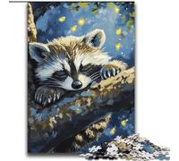 Jigsaw Puzzles 2000 Pieces for Adults Teens Sleeping Raccoon Educational Games Home Decoration Birthday Present, Gifts for Age 14+ 70x100cm