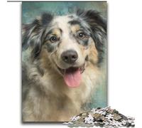 Jigsaw Puzzles 2000 Pieces for Adults Teens Smiling Dog Learning Educational Toys Family Games Educational Game for Birthday, Chrismas 70x100cm