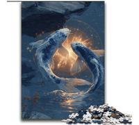 Jigsaw Puzzles 2000 Pieces for Adults Teens Two Koi Fish,Decompressing Intellectual Educational Toy Is Ideal As Gifts for The Whole Family 70x100cm