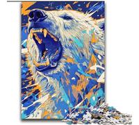 Jigsaw Puzzles 2000 Pieces for Adults Teens White Polar Bear Brain Intelligence Challenge Addictive Toys Funny Gift for Ages 14+ 70x100cm