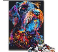 Jigsaw Puzzles 2000 Pieces for Adults Teens Wirehaired Pointing Griffon Dog Brain Intelligence Challenge Addictive Toys Funny Gift for Ages 14+ 70x100cm