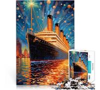 Jigsaw Puzzles 2000 Pieces for Adults Titanic Watercolor Herausfordernd Schwierig Verbessern Sie das Gedächtnis70x100cm