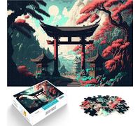 Jigsaw Puzzles 2000 Pieces for Adults Torii Gate Japanese Lernspiele Heimdekoration mit passendem Poster und Quizblatt70x100cm