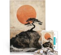 Jigsaw Puzzles 2000 Pieces for Adults Traditional Bonsai Tree Sunset Artwork Spielspielzeug Geschenkideen70x100cm