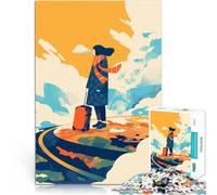 Jigsaw Puzzles 2000 Pieces for Adults Travel Alone Minimalist Art Illustration Entspannungsspiele Eltern-Kind-Interaktion70x100cm