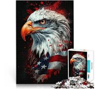 Jigsaw Puzzles 2000 Pieces for teenagers Eagle American Flag Schwierig Schwer Wunschliste mit dem Weihnachtsmann70x100cm