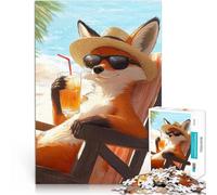 Jigsaw Puzzles 2000 Pieces for teenagers Fox cartoon Staycation: Zeit totschlagen Lernspiel für Geburtstag, Weihnachten70x100cm