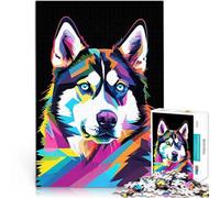 Jigsaw Puzzles 2000 Pieces for teenagers Siberian Husky Pop Art Familienaktivität Verbessern Sie das Gedächtnis70x100cm