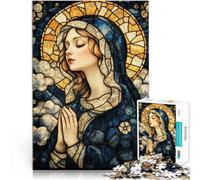 Jigsaw Puzzles 2000 Pieces for teenagers Stained Glass Virgin Mary DIY-Spielzeug Lernspiel für Geburtstag, Weihnachten70x100cm