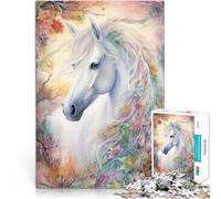 Jigsaw Puzzles 2000 Pieces for teenagers Stunning white horse Mustermontage Angebot als Geschenk für die ganze Familie70x100cm