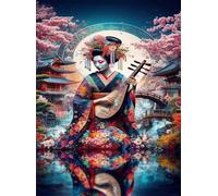 Jigsaw Puzzles 30 Pieces(25 x 20 cm) Puzzles for Adults,Challenging Educational Family Activity Games Home Decoration Puzzle(Japanese Music Women)