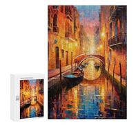 Jigsaw Puzzles 300 PCS A Canal in Venice Teenagers Puzzles Relax Games Difficult Challenge Unique Birthday And Xmas Gifts 300 PCS