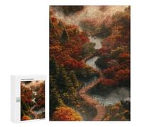 Jigsaw Puzzles 300 PCS Autumn Forest Path Teenagers Puzzles Relax Games Difficult Challenge Unique Birthday And Xmas Gifts 300 PCS
