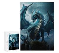 Jigsaw Puzzles 300 PCS Blue Elder Dragon of Water Teenagers Puzzles Relax Games Difficult Challenge Unique Birthday And Xmas Gifts 300 PCS