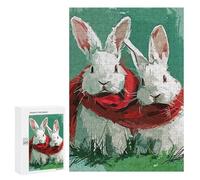 Jigsaw Puzzles 300 PCS Bunny Sweet Teenagers Puzzles Relax Games Difficult Challenge Unique Birthday And Xmas Gifts 300 PCS