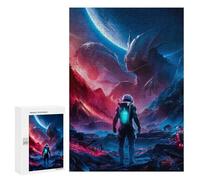 Jigsaw Puzzles 300 PCS Cosmic Encounter Teenagers Puzzles Relax Games Difficult Challenge Unique Birthday And Xmas Gifts 300 PCS