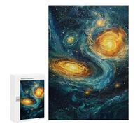 Jigsaw Puzzles 300 PCS Cosmic Swirl Galaxy Jigsaw for Teenagers Improve Memory Difficult And Challenge Brainteaser Family Games 300 PCS