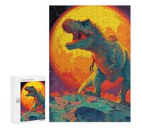 Jigsaw Puzzles 300 PCS Dinosaur on Planet Jigsaws for Adults Puzzle But Fun And Humorous Every Piece Is Unique - Family Fun & Game Night 300 PCS