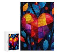 Jigsaw Puzzles 300 PCS for Adults Abstract Expressionist Heart Puzzles for Adults Fun Games Staycation Kill Time for Birthday, Chrismas 300 PCS