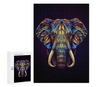 Jigsaw Puzzles 300 PCS for Adults Abstract Ornate Elephant Puzzles for Adults Family Games Difficult Hard for Birthday, Chrismas 300 PCS