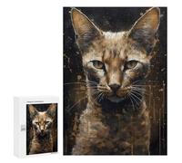 Jigsaw Puzzles 300 PCS for Adults Abyssinian Cat Magic Power Puzzles for Adults Fun Games Staycation Kill Time for Birthday, Chrismas 300 PCS