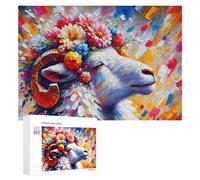 Jigsaw Puzzles 300 PCS for Adults Acrylic Majestic Blossoming Capricorn Puzzle for Adults Relax Games Hand Speed Race for Birthday, Chrismas 300 PCS