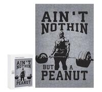 Jigsaw Puzzles 300 PCS for Adults Aint NothinBut A Peanut - Ronnie Gym Motivation Jigsaw Puzzle Anti-Stress Toys For Family Fun Deal As Gifts for The Whole Family 300 PCS