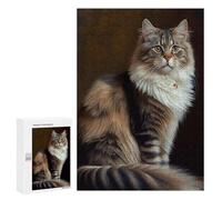 Jigsaw Puzzles 300 PCS for Adults American Bobtail Oil Paint Teenagers Puzzles Hands-on Game Precision Cutting Help The Brain Exercise 300 PCS