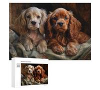 Jigsaw Puzzles 300 PCS for Adults American Cocker Spaniels Puzzles for Adults Family Games Difficult Hard for Birthday, Chrismas 300 PCS