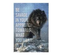 Jigsaw Puzzles 300 PCS for Adults Be Savage Wolf Motivation Jigsaws for Adults Hands-on Game Difficult Hard Gifts for Friends And Family 300 PCS