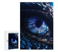 Jigsaw Puzzles 300 PCS for Adults Blue Dragon Eye Teenagers Puzzles Toy Wall Decor Perfect Decoration Challenging To Complete 300 PCS