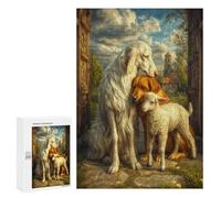 Jigsaw Puzzles 300 PCS for Adults Canine Comfort A Dog's Embrace Puzzles for Teenagers Family Activities Educational Challenge Challenging Game And Family Play 300 PCS