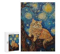 Jigsaw Puzzles 300 PCS for Adults Cat Teenagers Puzzles Hands-on Game Precision Cutting Help The Brain Exercise 300 PCS