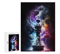 Jigsaw Puzzles 300 PCS for Adults Chess Tower in Space Adult Puzzles Family Games Hand Speed Race Gifts for Friends And Family 300 PCS