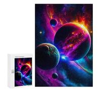 Jigsaw Puzzles 300 PCS for Adults Colorful Cosmic Planets -1 Jigsaw for Adults Anti-Stress Toys A Work of Art Great Gift for Gaming 300 PCS