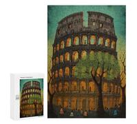 Jigsaw Puzzles 300 PCS for Adults Colosseum Rome Abstract 1 Teenagers Puzzles Toy Wall Decor Perfect Decoration Challenging To Complete 300 PCS
