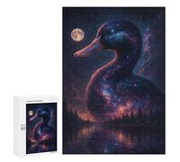 Jigsaw Puzzles 300 PCS for Adults Cosmic Duck by The Lake Puzzle for Adults Relax Games Hand Speed Race for Birthday, Chrismas 300 PCS