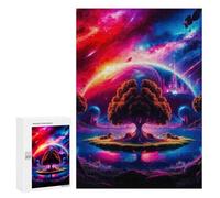 Jigsaw Puzzles 300 PCS for Adults Cosmic Neon Landscape Adult Jigsaw Puzzle Toy Wall Decor Analysis And Logic Challenging To Complete 300 PCS