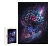 Jigsaw Puzzles 300 PCS for Adults Cosmic Rose Bloom-2 Jigsaws for Adults Puzzle Family Activities Challenging To Complete Learning Educational Toys 300 PCS