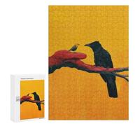 Jigsaw Puzzles 300 PCS for Adults Crow And Small Bird Adult Jigsaw Puzzle Toy Wall Decor Analysis And Logic Challenging To Complete 300 PCS