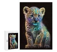 Jigsaw Puzzles 300 PCS for Adults Cute Galaxy Baby Leopard Adult Jigsaw Puzzle Toy Wall Decor Analysis And Logic Challenging To Complete 300 PCS