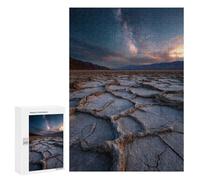 Jigsaw Puzzles 300 PCS for Adults Death Valley's Salt Flats Under The Stars Jigsaws for Adults Puzzle Family Activities Challenging To Complete Learning Educational Toys 300 PCS