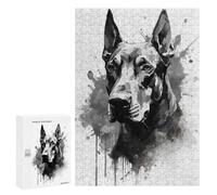 Jigsaw Puzzles 300 PCS for Adults Doberman Pinscher Portrait Teenagers Puzzles Toy Wall Decor Perfect Decoration Challenging To Complete 300 PCS
