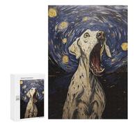 Jigsaw Puzzles 300 PCS for Adults Dog Scream in Starry Night Puzzles for Adults Fun Games Staycation Kill Time for Birthday, Chrismas 300 PCS