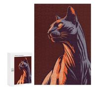 Jigsaw Puzzles 300 PCS for Adults Elegant Cat Portrait Teenagers Puzzles Hands-on Game Precision Cutting Help The Brain Exercise 300 PCS