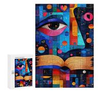 Jigsaw Puzzles 300 PCS for Adults Expressionist Geometry Knowledge - Vibrant Adult Puzzles Family Games Hand Speed Race Gifts for Friends And Family 300 PCS