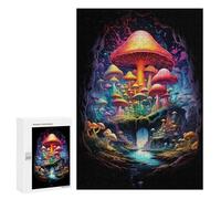 Jigsaw Puzzles 300 PCS for Adults Fantasy Mushroom Magic Puzzles for Adults Fun Games Staycation Kill Time for Birthday, Chrismas 300 PCS